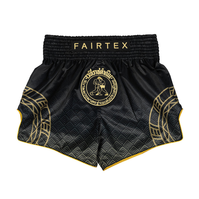 Fairtex x Rajadamnern Short de Muay Thaï - Black/Gold BS-RAJ02